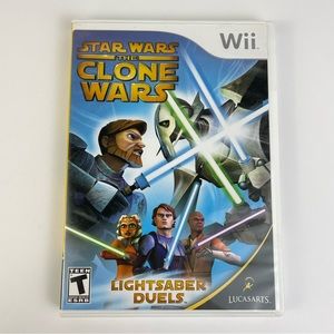 Star Wars: The Clone Wars Lightsaber Duels - Nintendo Wii - Complete w/ Manual
